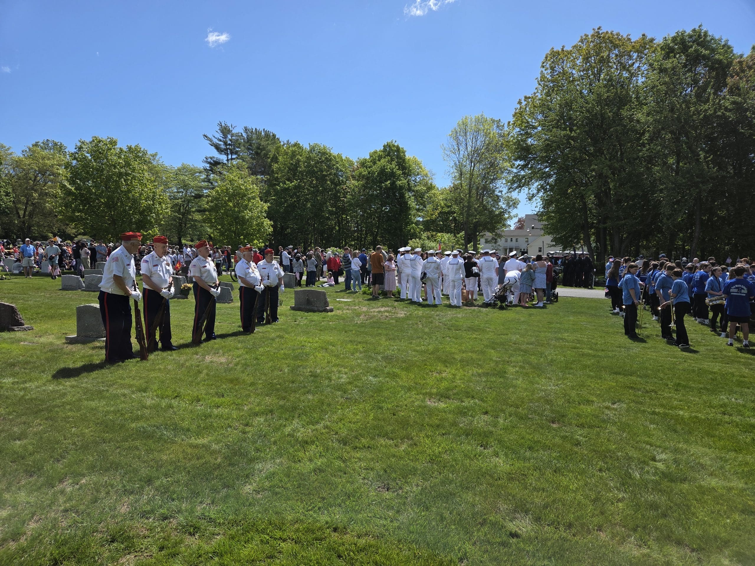 Marine Corps League firing detail watch during the ceremony